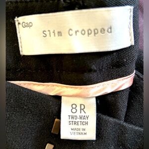 GAP 👖 WOMENS STRETCHED SLiM CROPPED BLACK DRESSED PANTS SiZE: 8 REGULAR